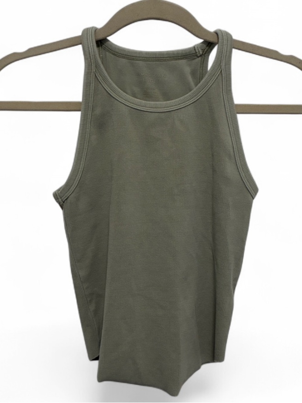 American Eagle Outfitters High Neck Racerback Ribbed Tank